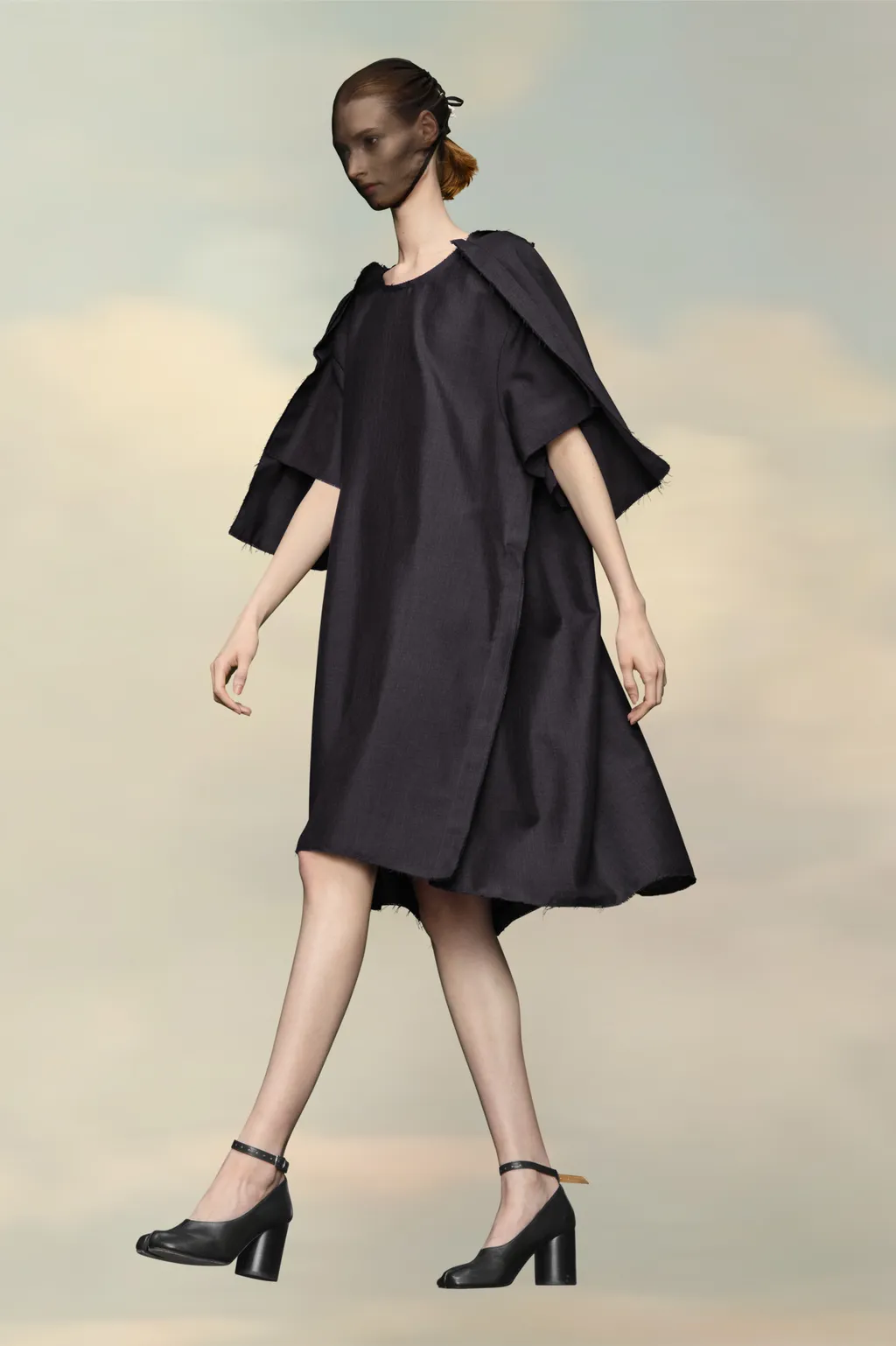 Crewneck Frayed Edge Dress