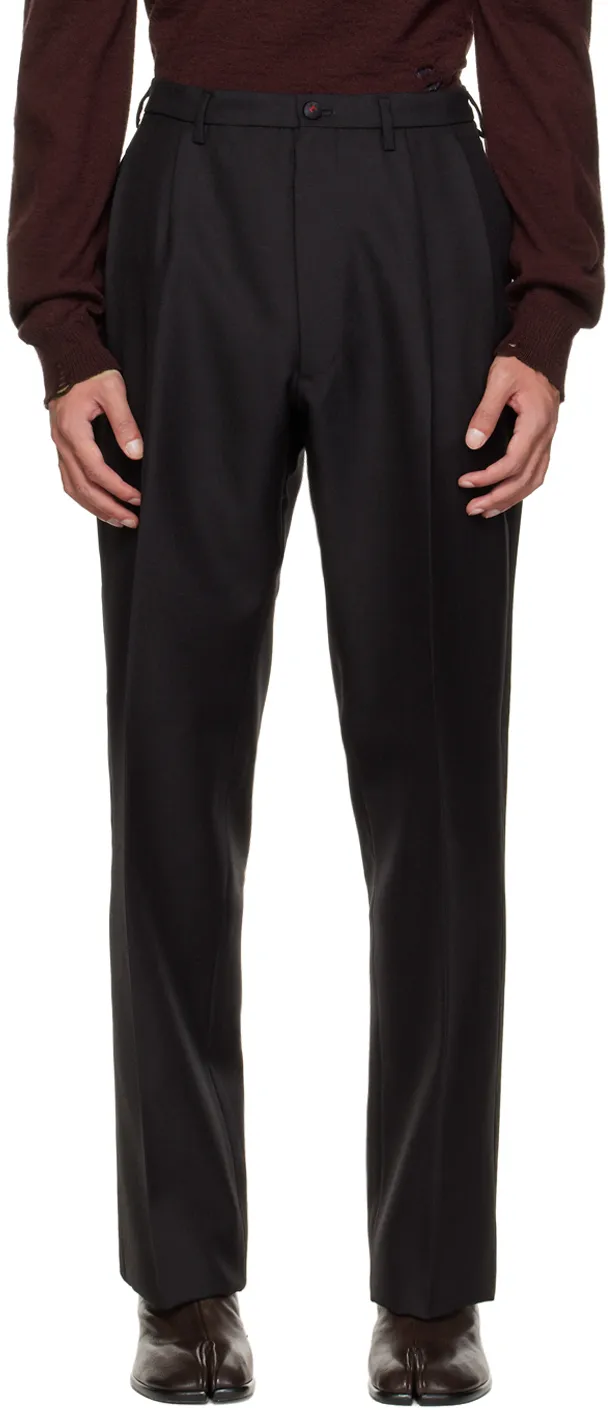 High-Waist Pleated Trousers