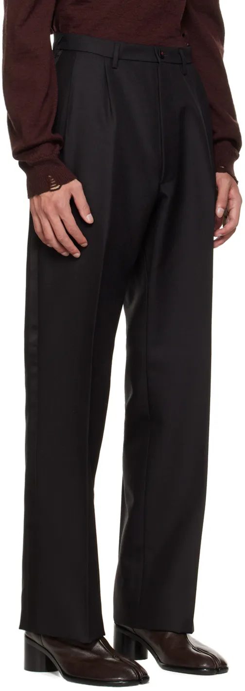 High-Waist Pleated Trousers