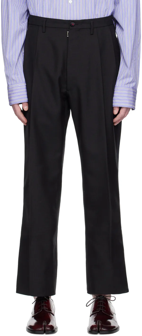 High-Waist Pleated Trousers