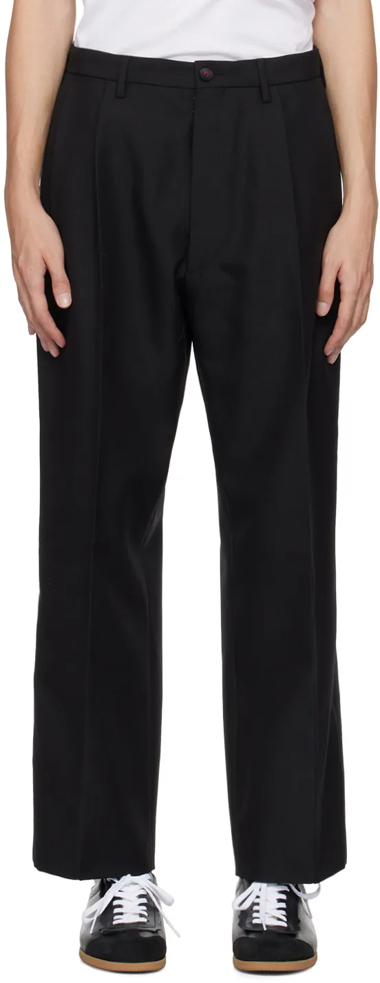 High-Waist Pleated Trousers