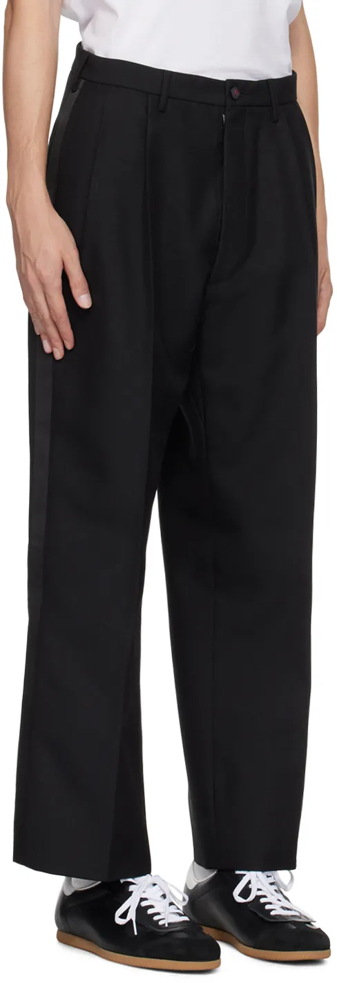 High-Waist Pleated Trousers