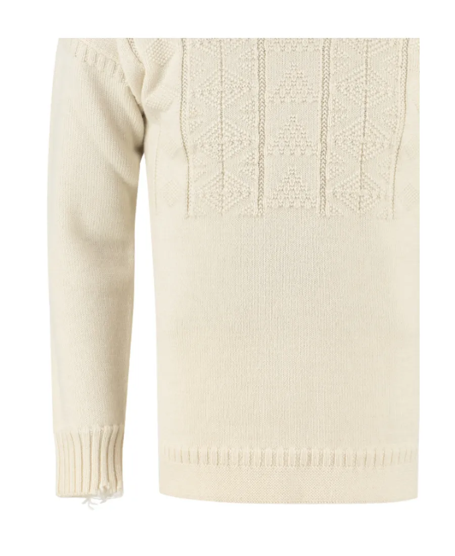Distressed Crewneck Sweater