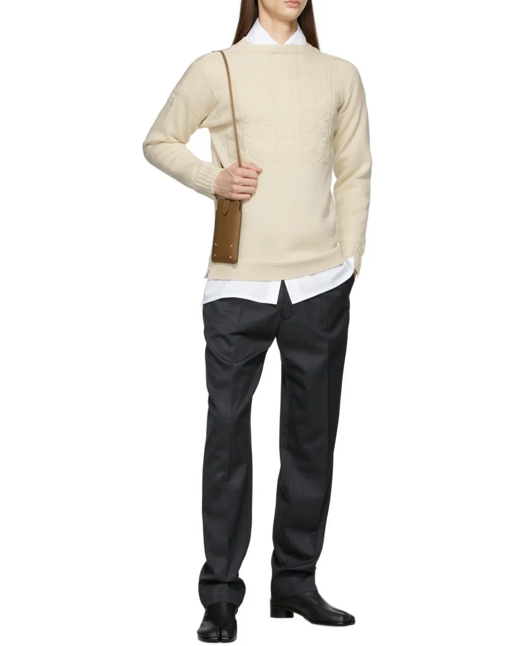 Distressed Crewneck Sweater