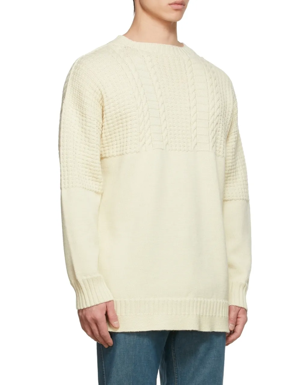 Cable-Knit Crewneck Sweater