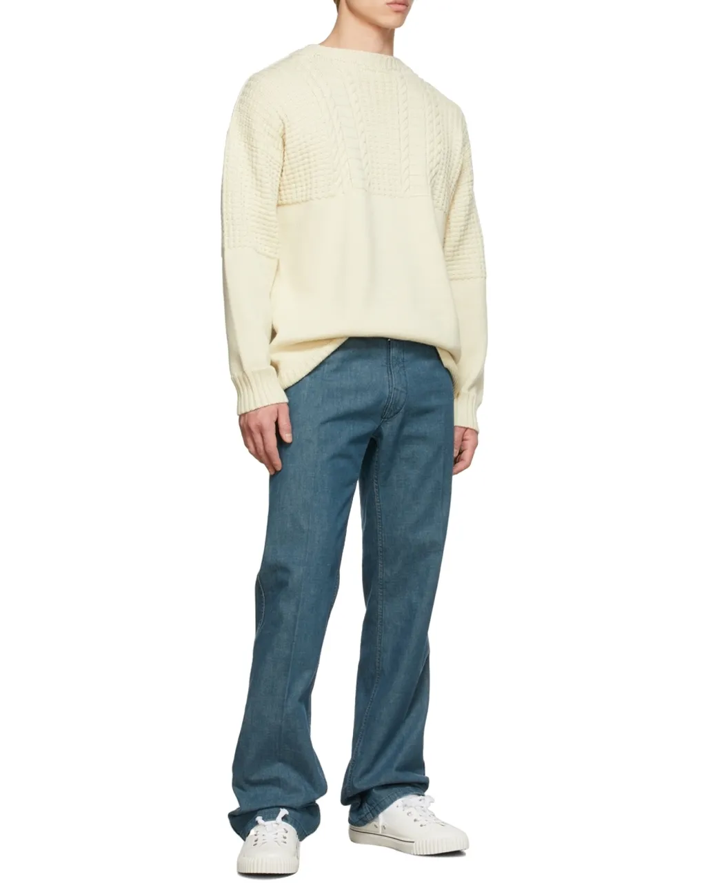 Cable-Knit Crewneck Sweater