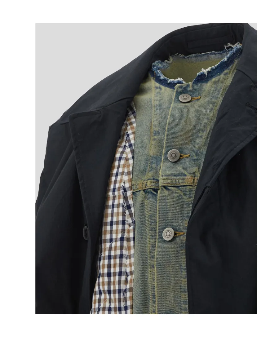 Panelled Long Sleeved Trench Coat
