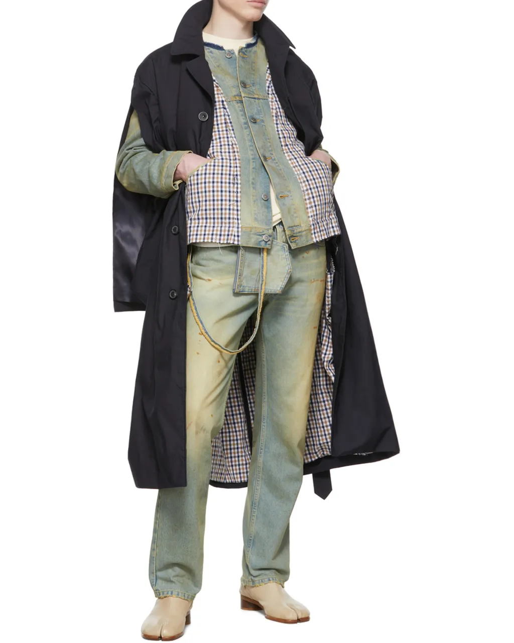 Panelled Long Sleeved Trench Coat