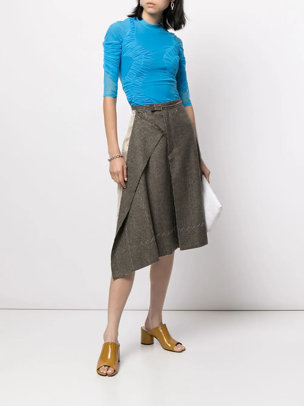 Deconstructed Striped Bermuda Shorts
