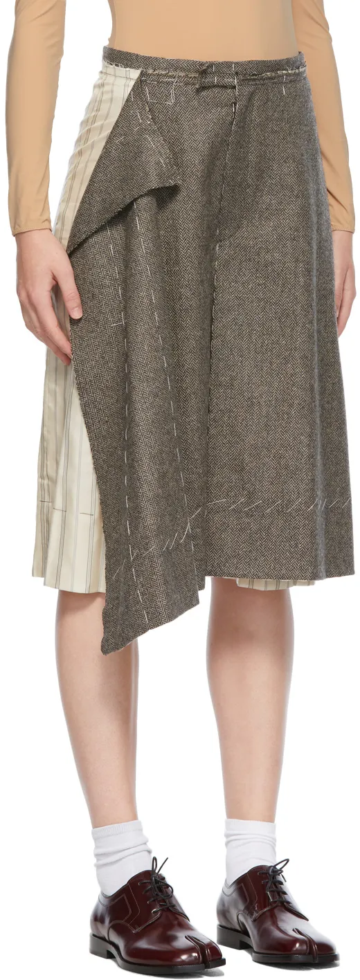 Deconstructed Striped Bermuda Shorts