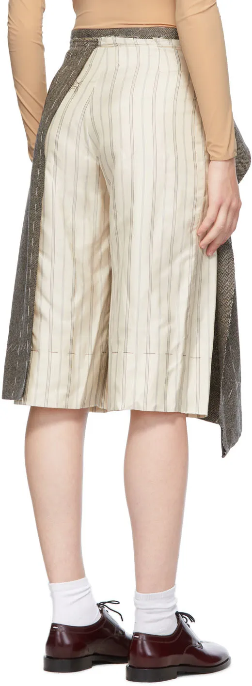Deconstructed Striped Bermuda Shorts