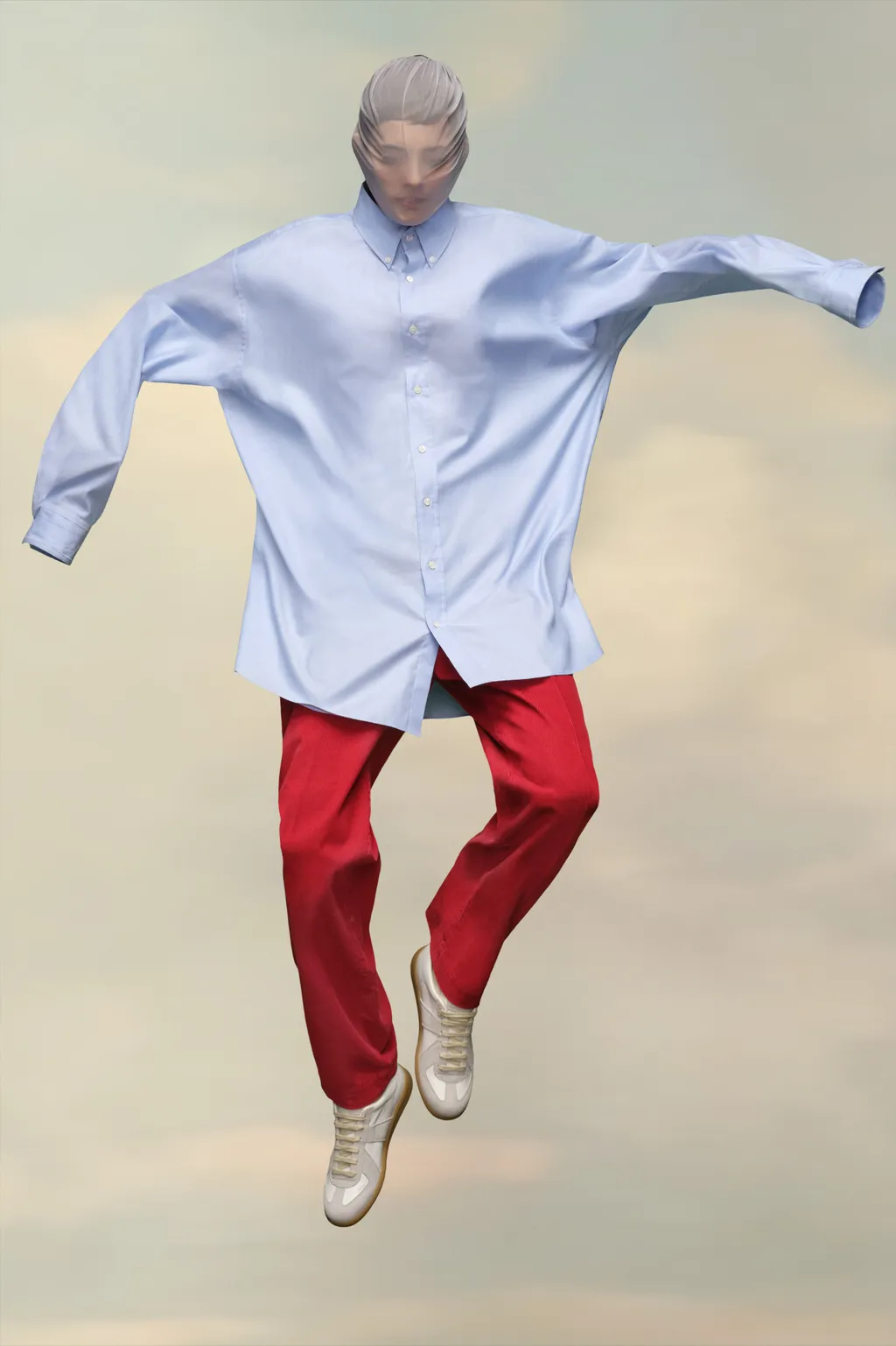 Long-Sleeved Button-Up Shirt