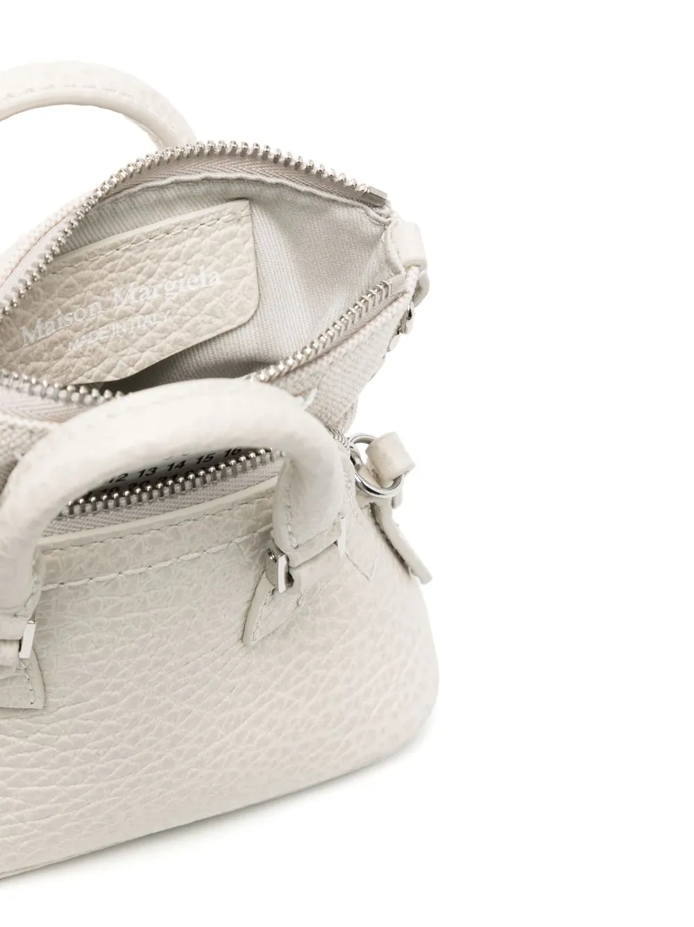 Numbers-Patch Zipped Mini Shoulder Bag