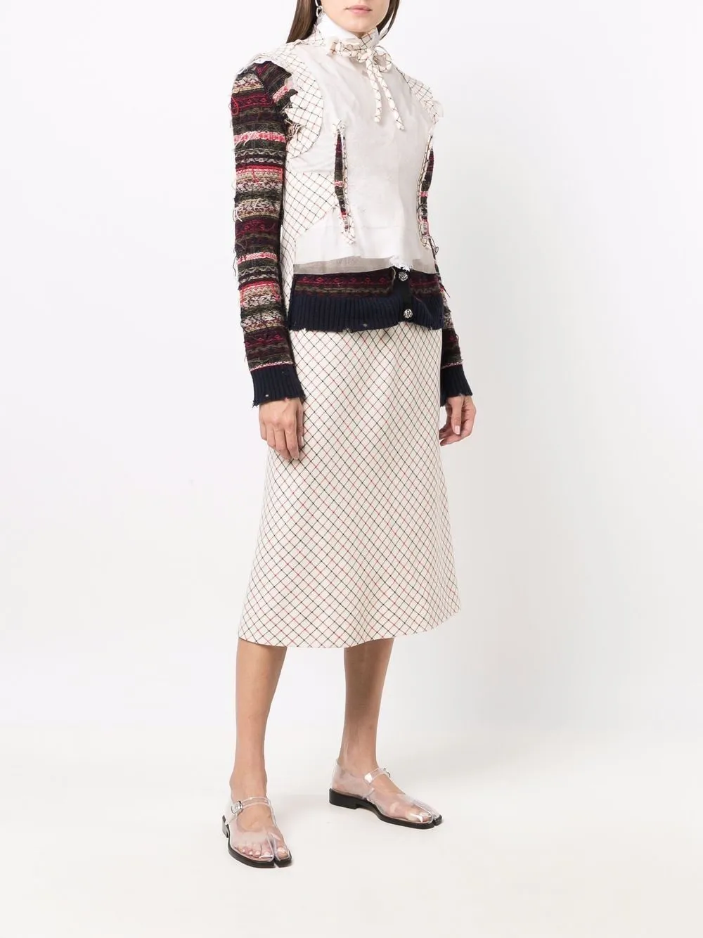 Spliced Cardigan Dress