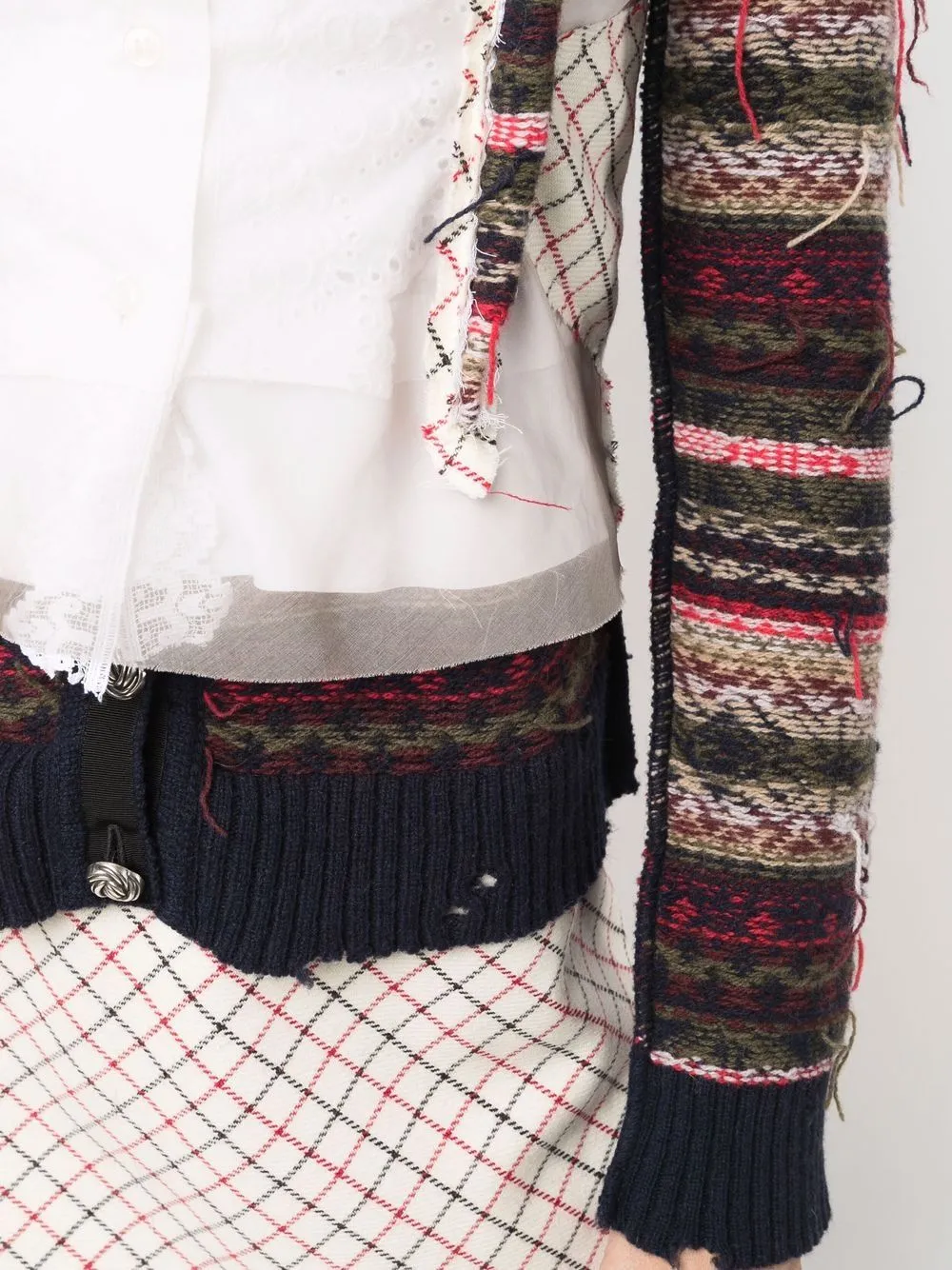 Spliced Cardigan Dress
