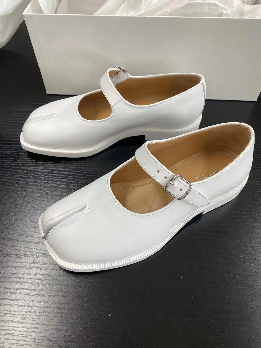 Tabi Leather Mary Jane Shoes