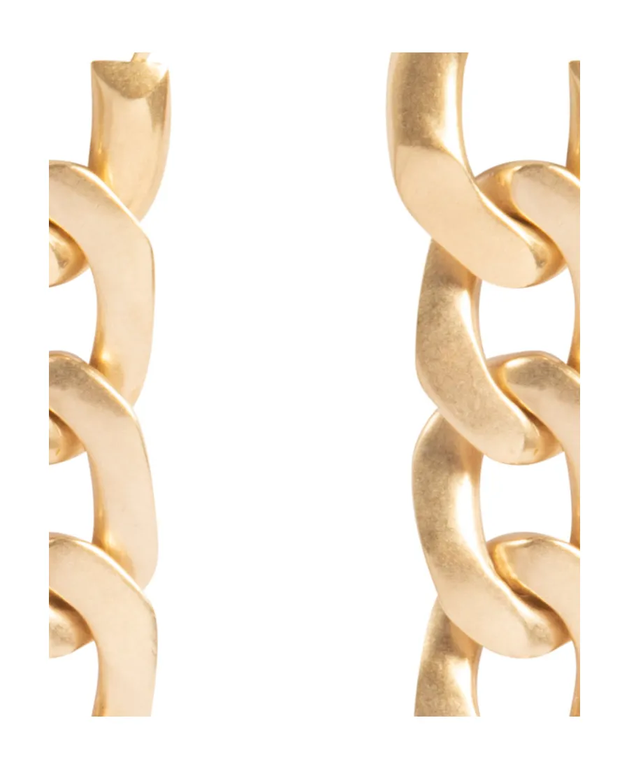 Curb-Chain Detailed Drop Earrings
