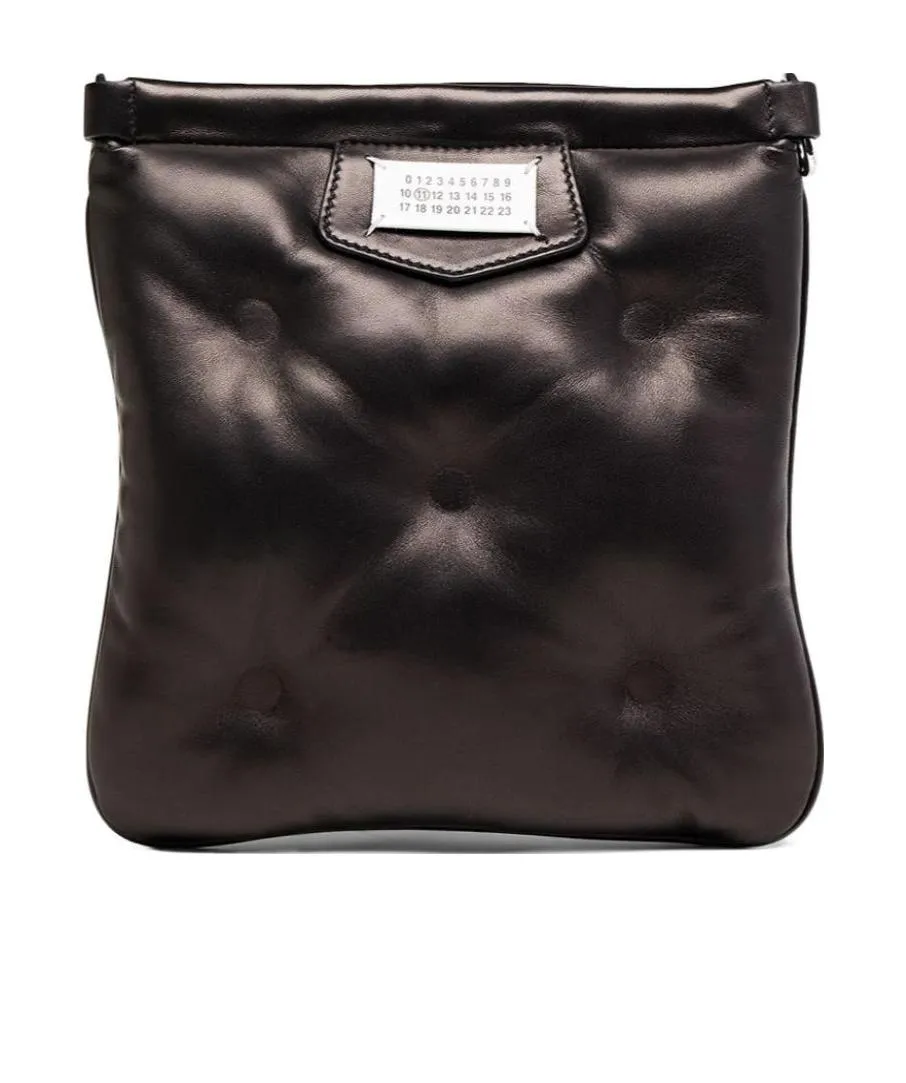 Quilted Logo Patch Messenger Bag