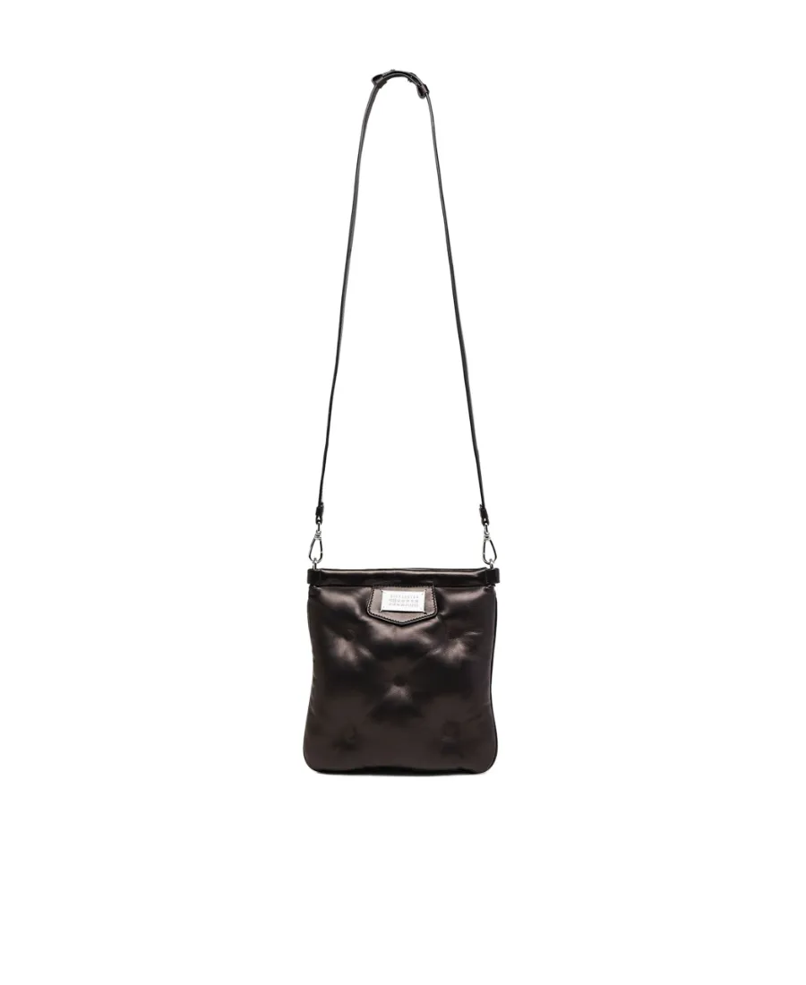 Quilted Logo Patch Messenger Bag
