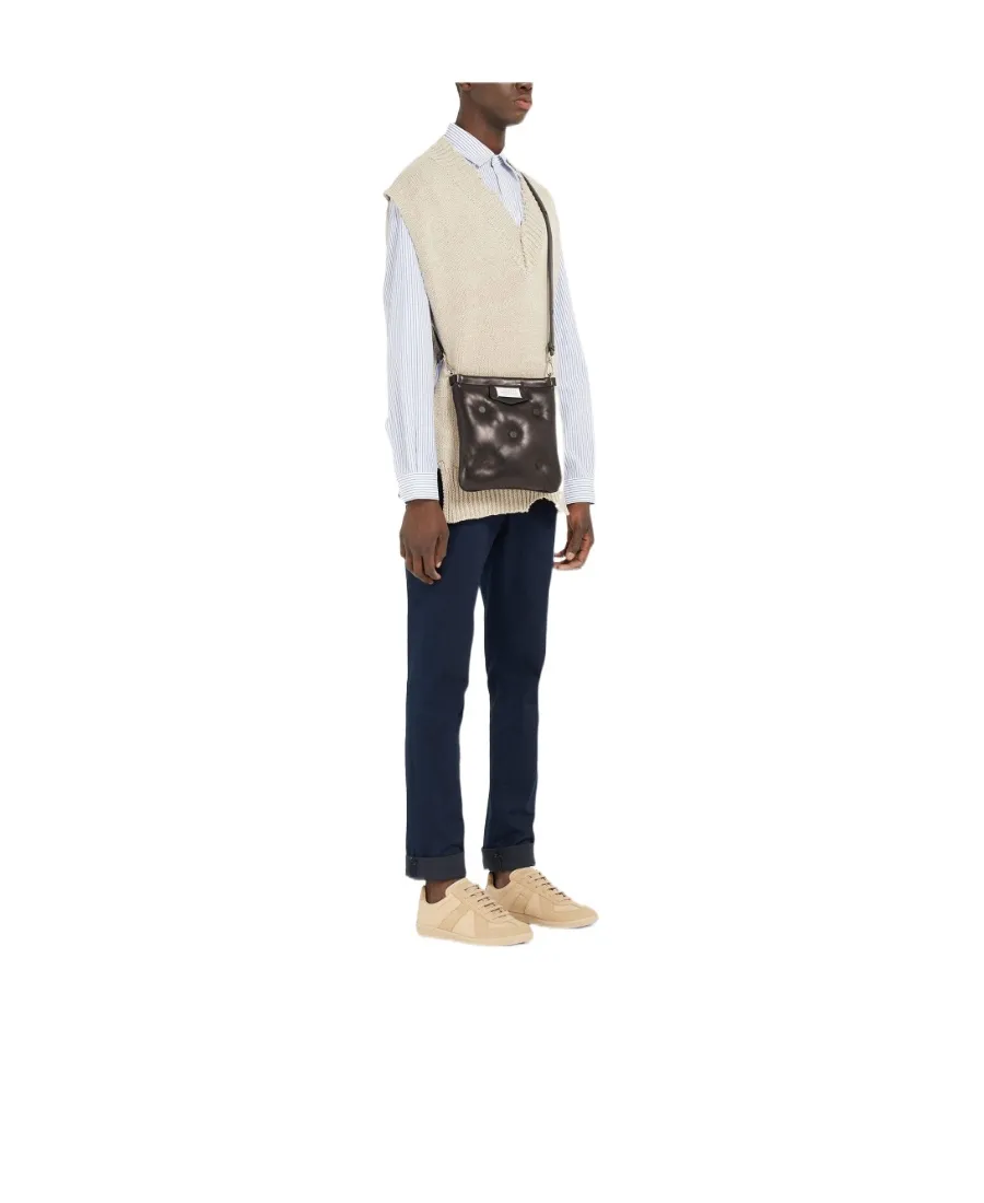 Quilted Logo Patch Messenger Bag