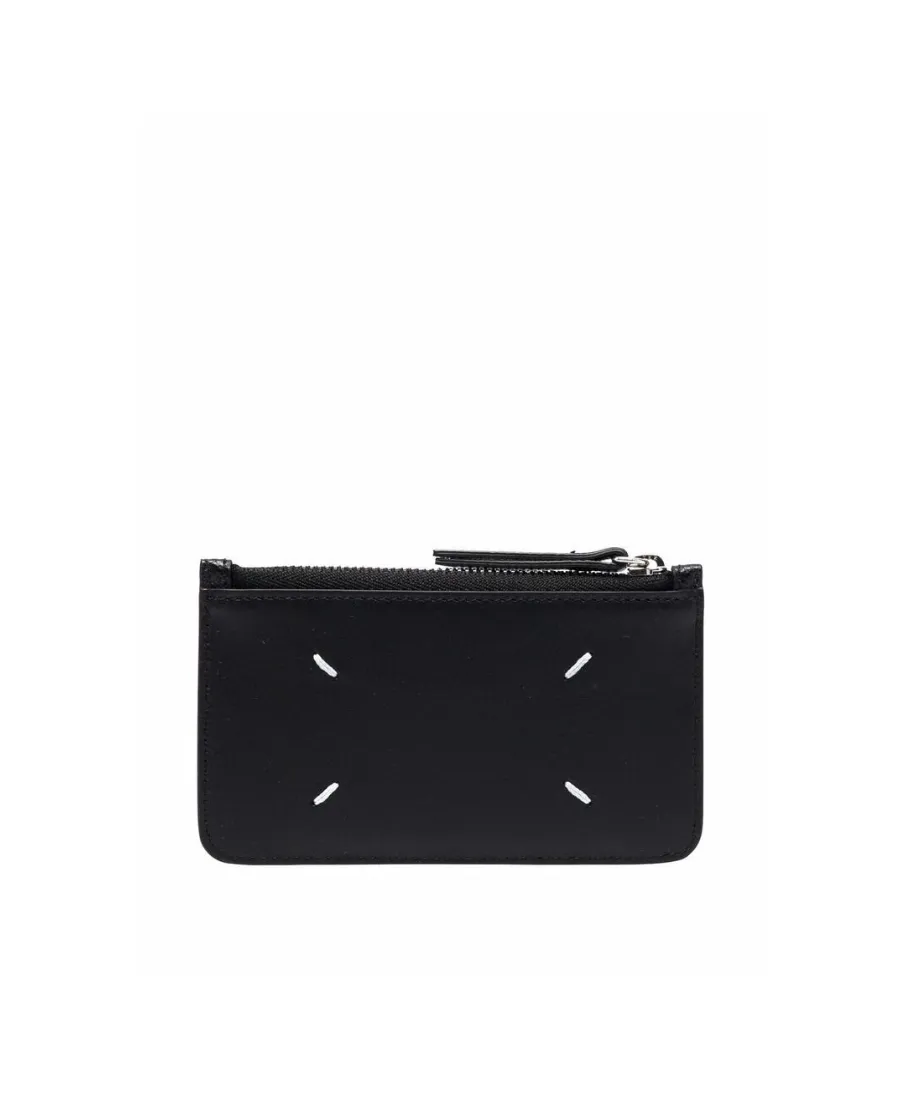 Four-Stitch Detailed Card Holder