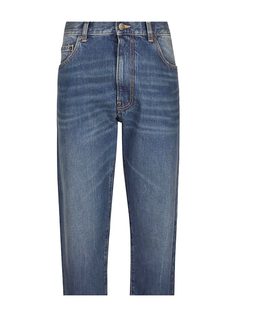 Four-Stitch Straight-Leg Jeans