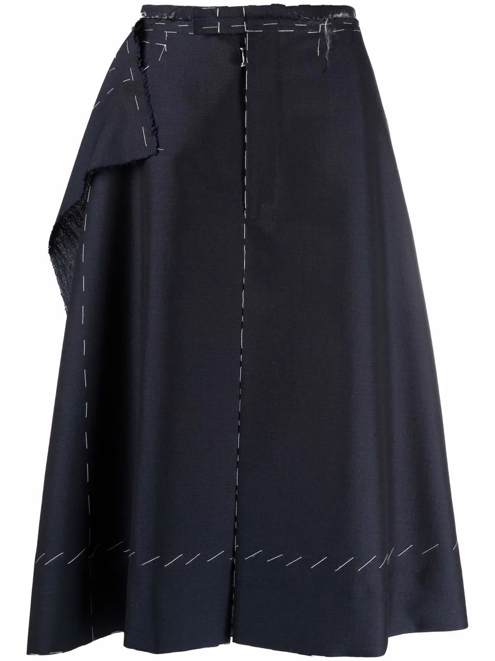 Contrast Panel Knee-Length Skorts
