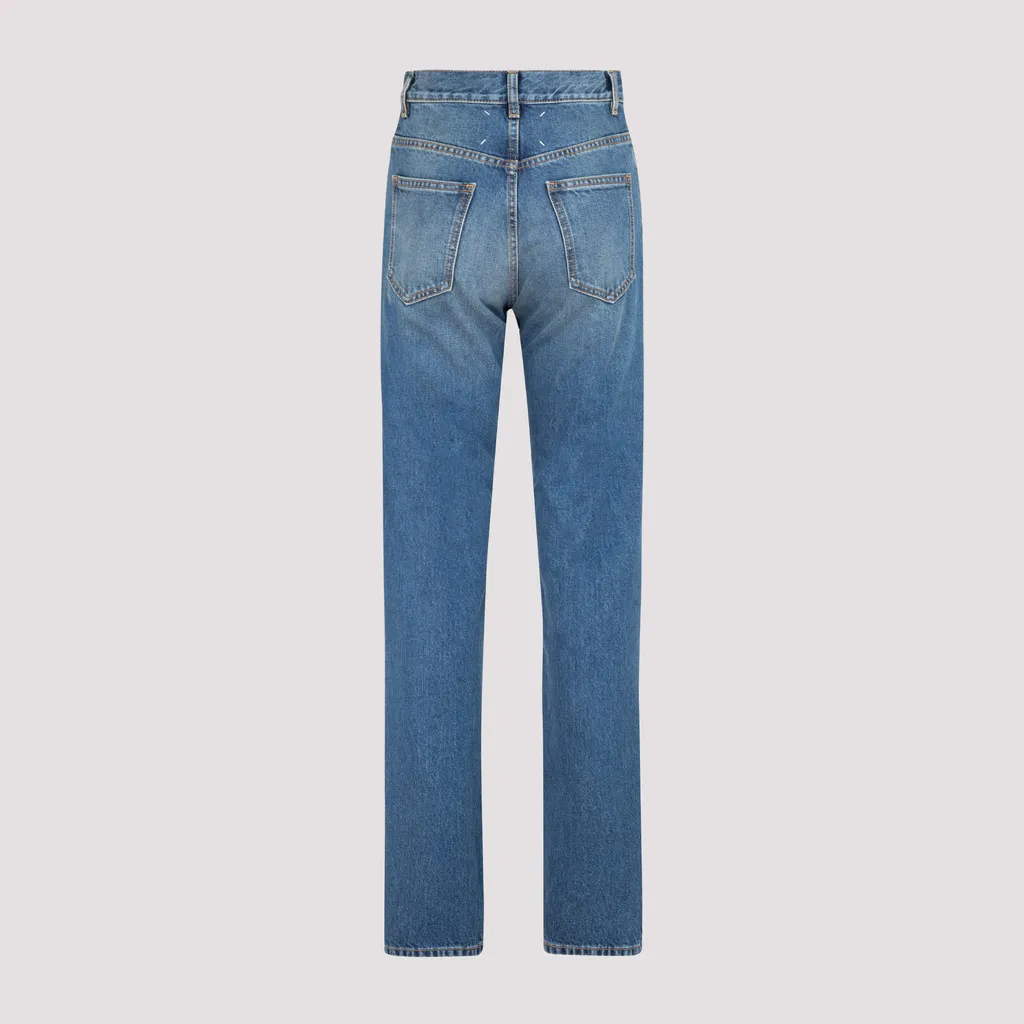 High-Waisted Straight-Legged Jeans