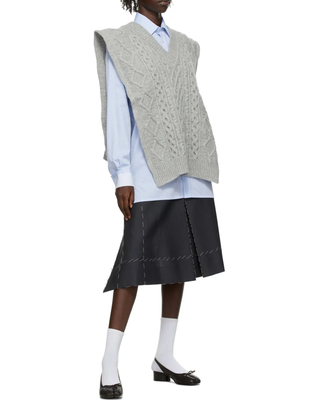 Cable-Knitted Vest