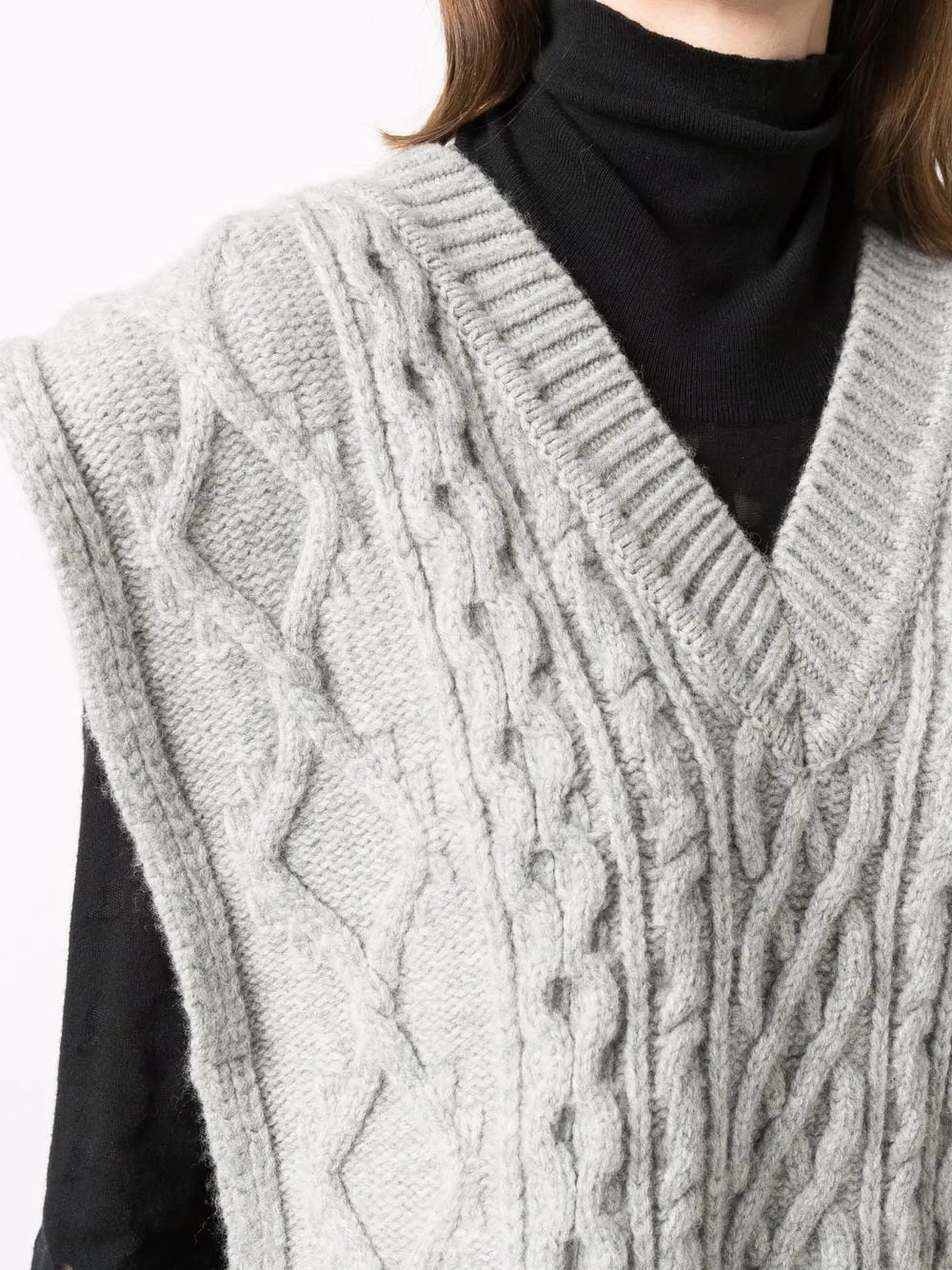 Cable-Knitted Vest