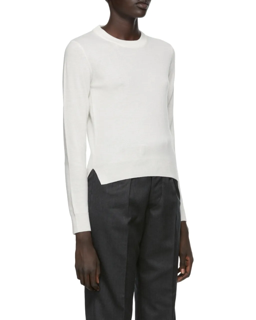 Fine-Knit Crew-Neck Jumper