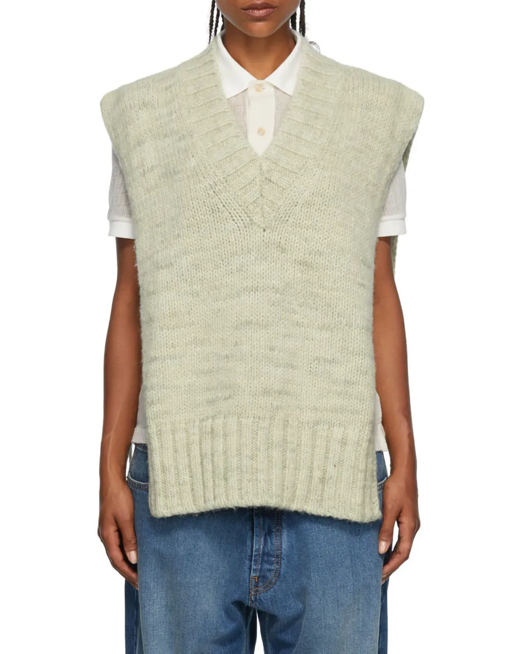 V-Neck Knitted Tank Top