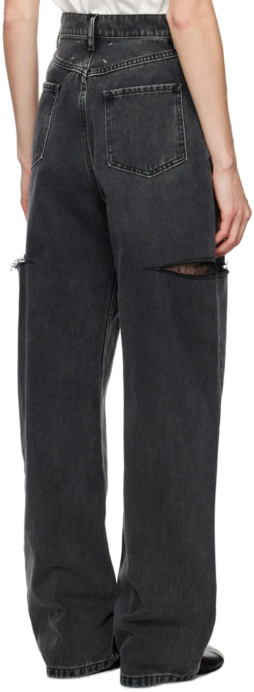 High-Waist Tapered Leg Jeans