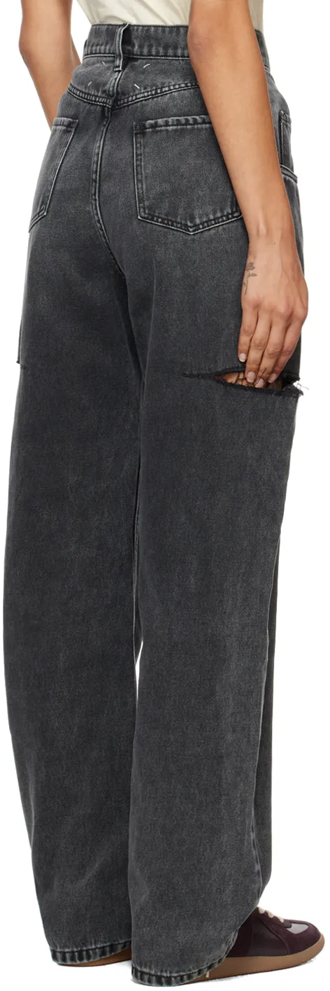 High-Waist Tapered Leg Jeans