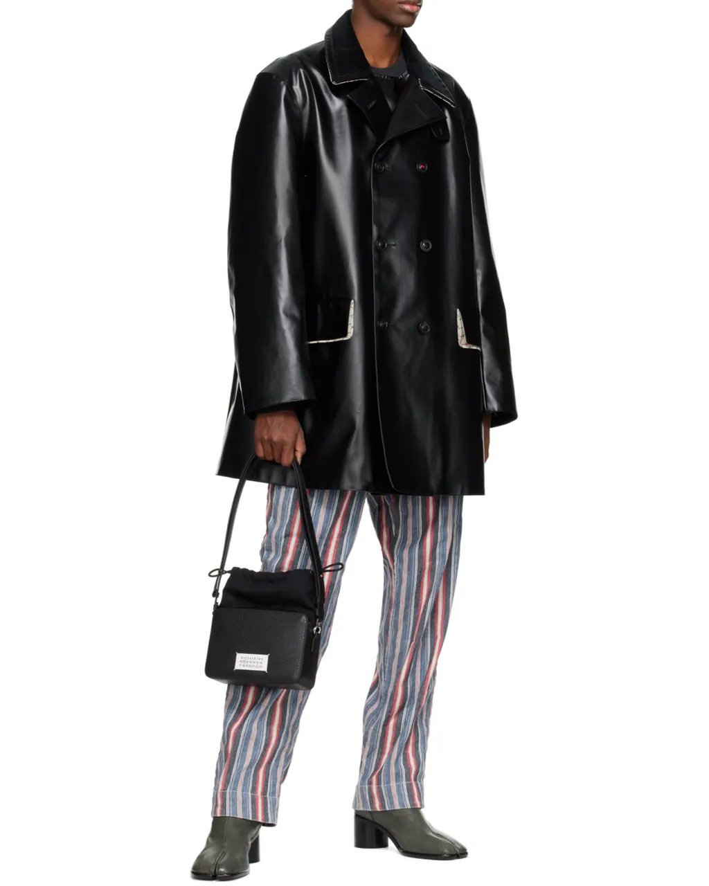 Panelled Drawstring Shoulder Bag