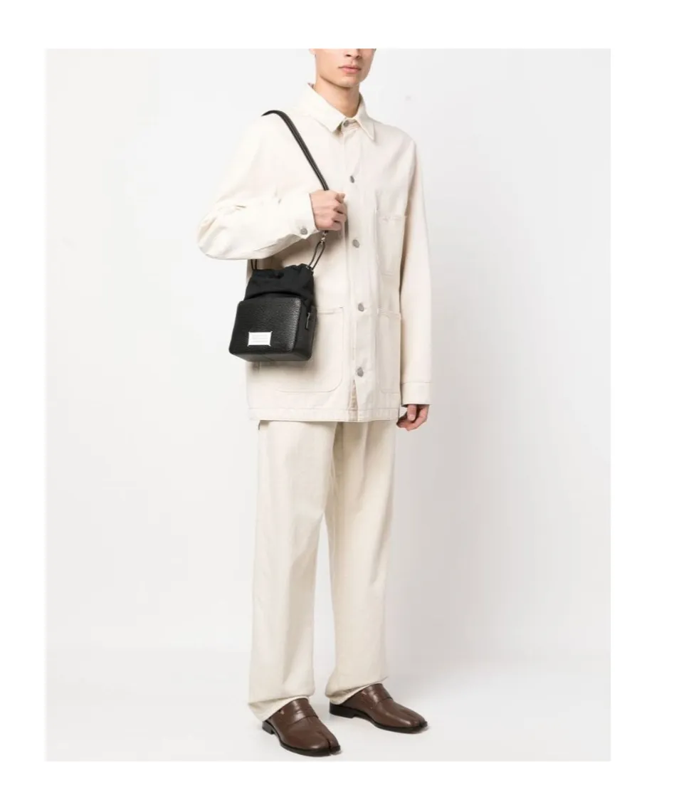 Panelled Drawstring Shoulder Bag