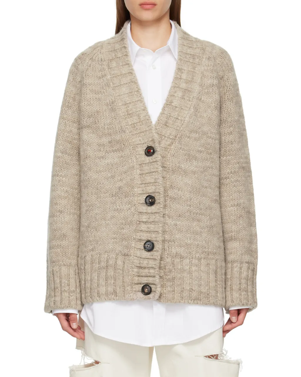 V-Neck Buttoned Cardigan
