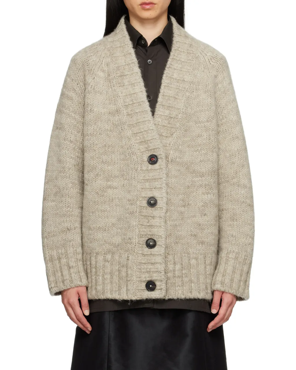 V-Neck Buttoned Cardigan