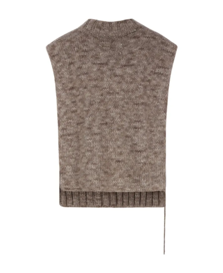 V-Neck Knitted Tank Top