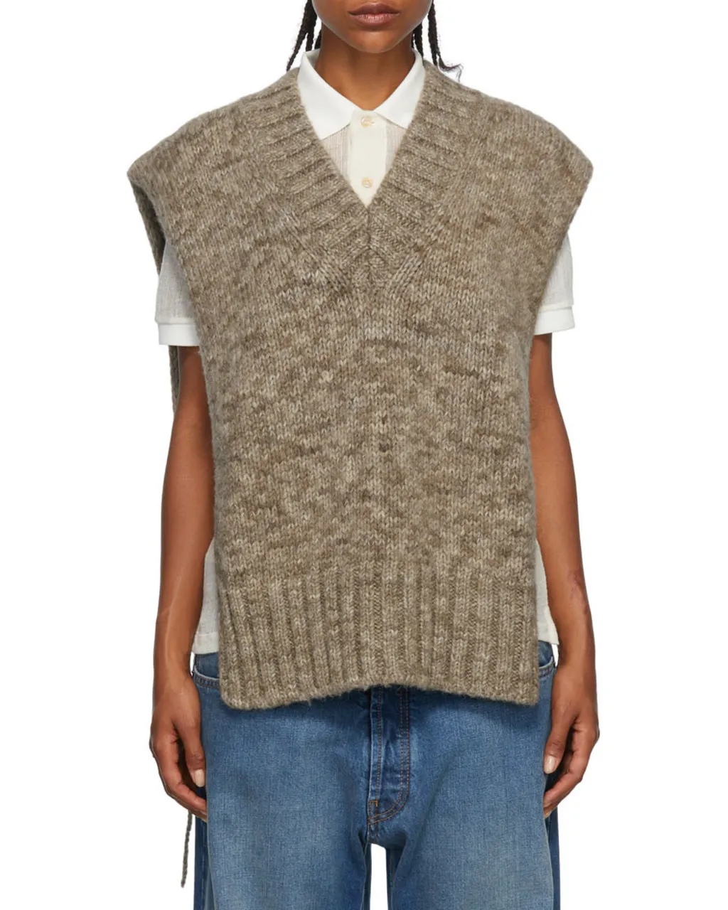 V-Neck Knitted Tank Top