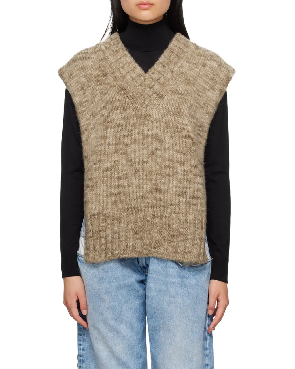 V-Neck Knitted Tank Top