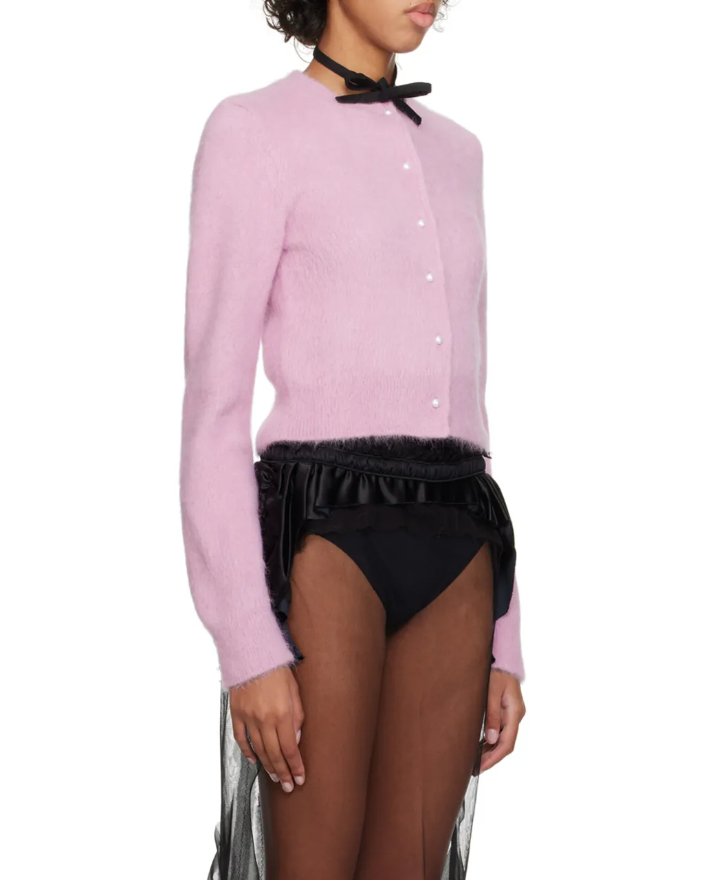 Cropped Knitted Cardigan