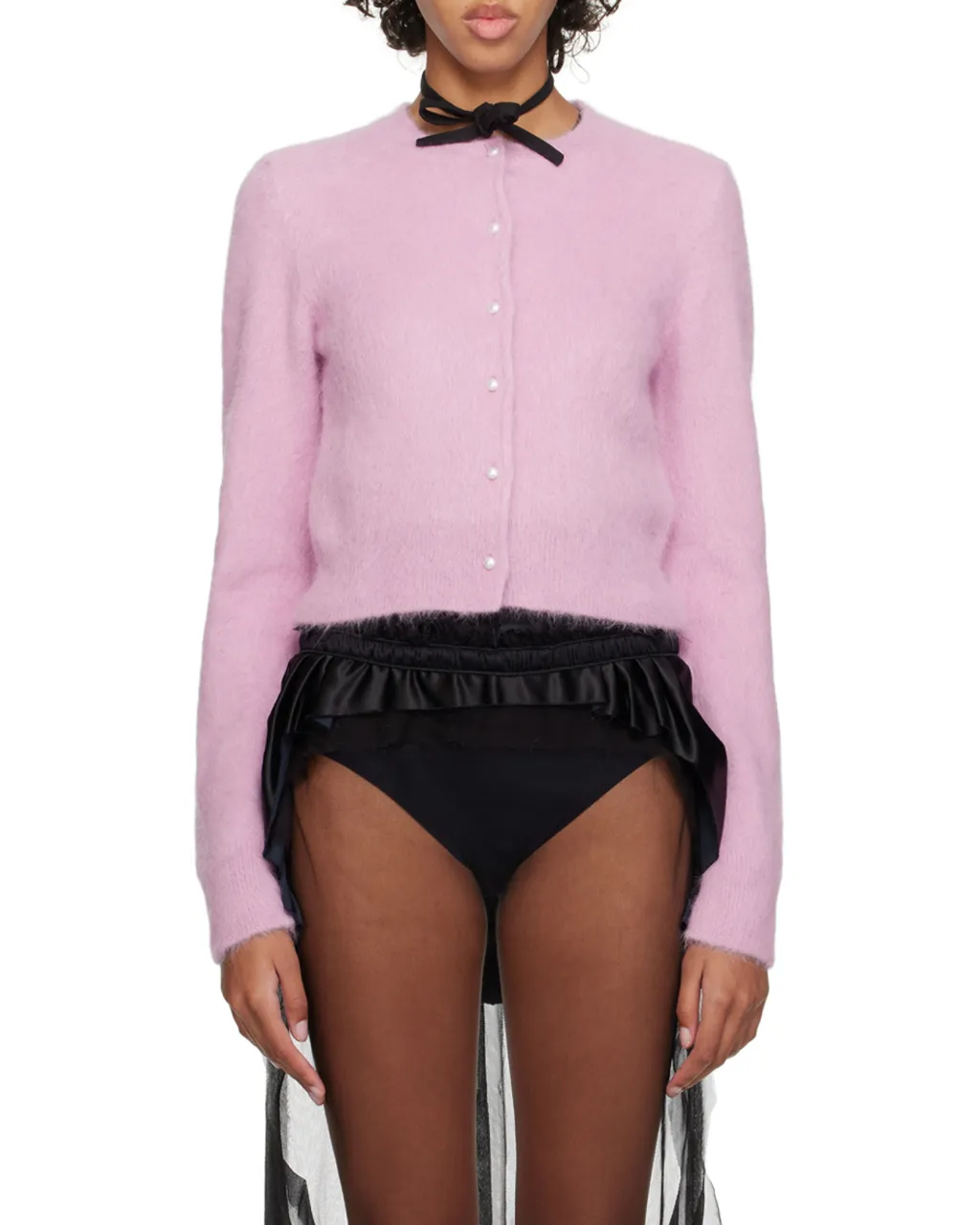 Cropped Knitted Cardigan