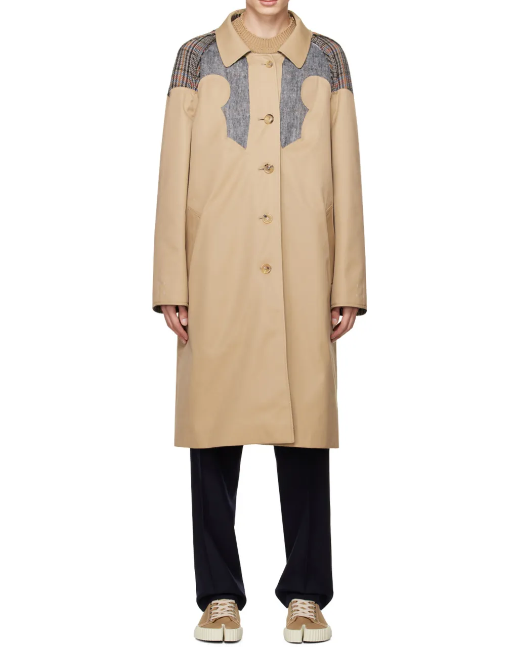 Single Breasted Reversible Trench Coat