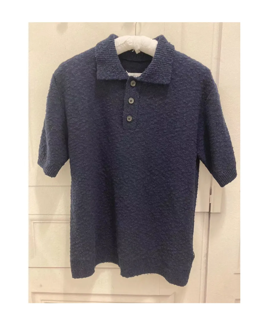 Nostalgic Boucle Knit Polo Shirt