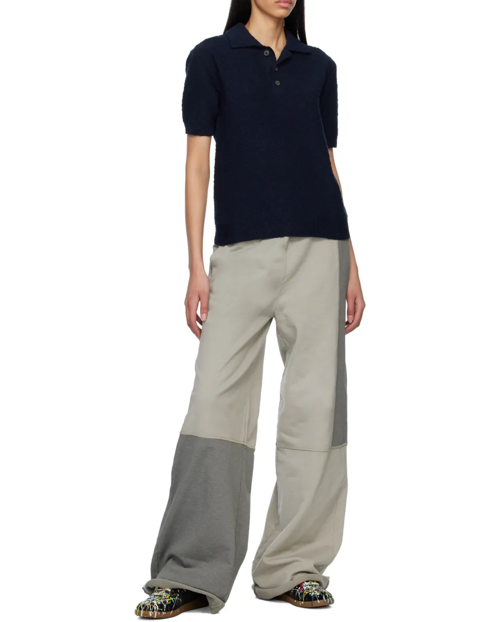 Nostalgic Boucle Knit Polo Shirt