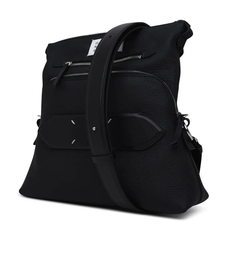 Logo Patch Zip-Up Shoulder Bag