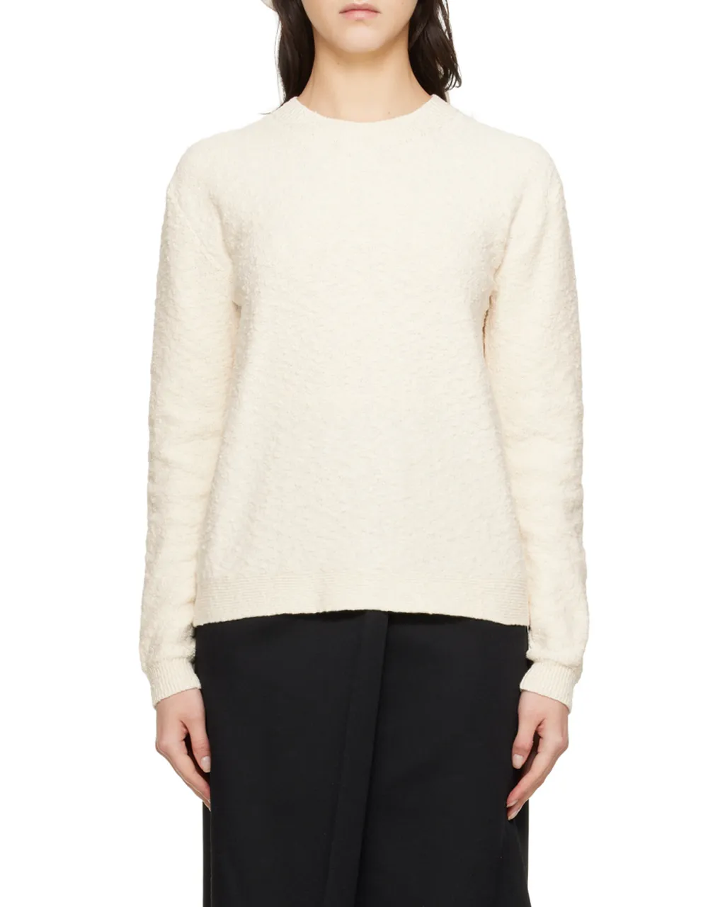 Long Cuffed Sleeved Crewneck Sweater