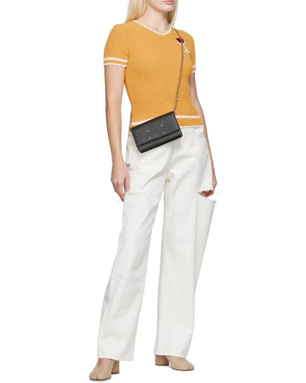 Four-Stitch Foldover Top Crossbody Bag