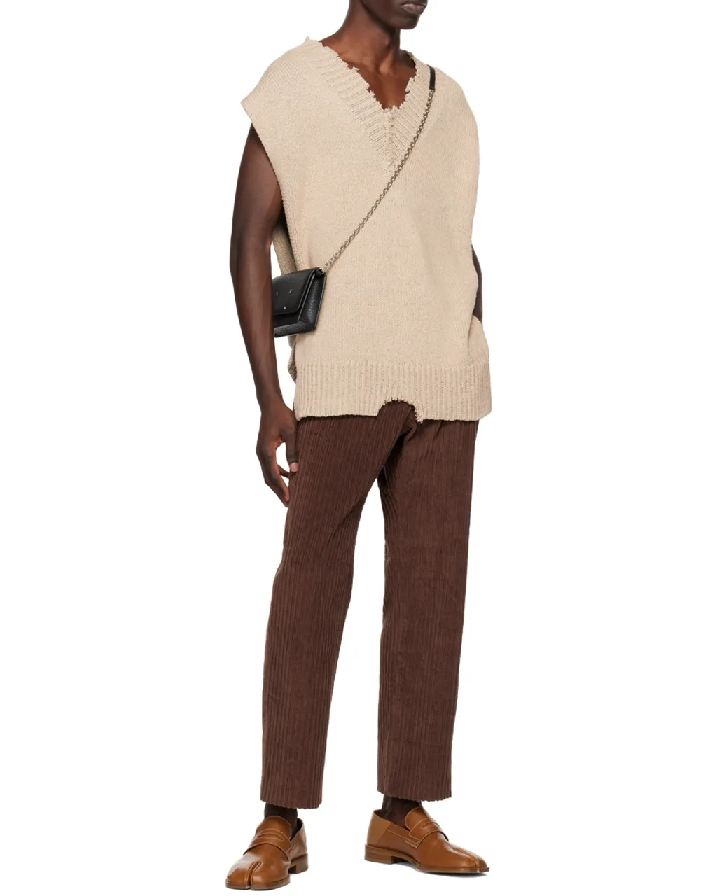 Four-Stitch Foldover Top Crossbody Bag